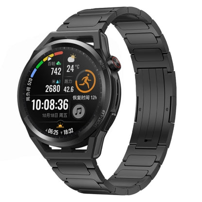 For Huawei Watch GT Runner 22mm I-Shaped Titanium Alloy Watch Band(Black) - Watch Bands by PMC Jewellery | Online Shopping South Africa | PMC Jewellery