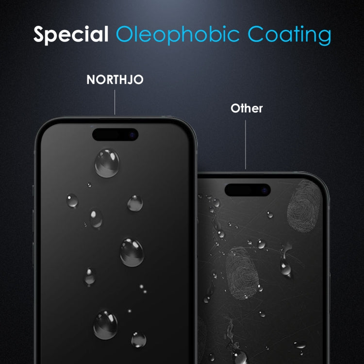 For iPhone 16 Pro Max NORTHJO A++ 0.3mm 28 Degree Privacy Screen Tempered Glass Film - iPhone 16 Pro Max Tempered Glass by NORTHJO | Online Shopping South Africa | PMC Jewellery | Buy Now Pay Later Mobicred