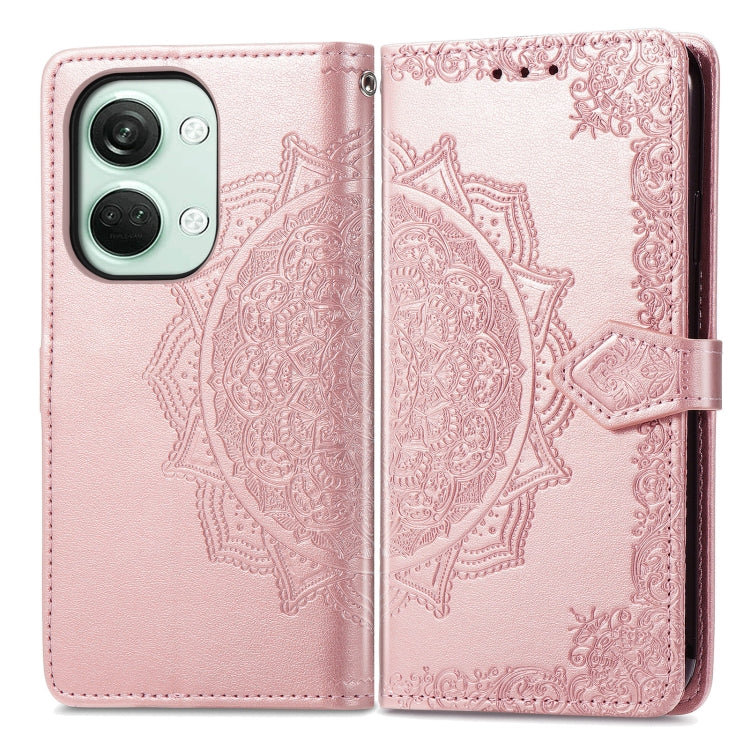 For OnePlus Nord 3 5G Mandala Flower Embossed Leather Phone Case(Rose Gold) - OnePlus Cases by PMC Jewellery | Online Shopping South Africa | PMC Jewellery | Buy Now Pay Later Mobicred