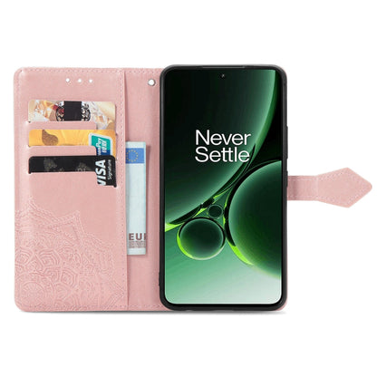 For OnePlus Nord 3 5G Mandala Flower Embossed Leather Phone Case(Rose Gold) - OnePlus Cases by PMC Jewellery | Online Shopping South Africa | PMC Jewellery | Buy Now Pay Later Mobicred