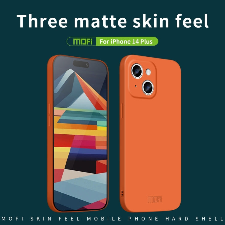 For iPhone 14 Plus MOFI Qin Series Skin Feel All-inclusive PC Phone Case(Beige) - iPhone 14 Plus Cases by MOFI | Online Shopping South Africa | PMC TechLife