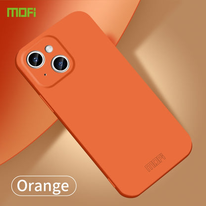 For iPhone 14 MOFI Qin Series Skin Feel All-inclusive PC Phone Case(Orange) - iPhone 14 Cases by MOFI | Online Shopping South Africa | PMC Jewellery