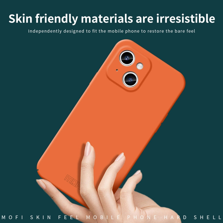 For iPhone 14 MOFI Qin Series Skin Feel All-inclusive PC Phone Case(Orange) - iPhone 14 Cases by MOFI | Online Shopping South Africa | PMC TechLife | Buy Now Pay Later Mobicred