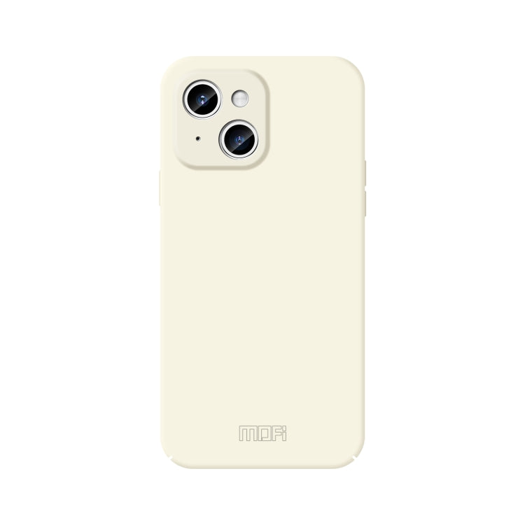 For iPhone 14 MOFI Qin Series Skin Feel All-inclusive PC Phone Case(Beige) - iPhone 14 Cases by MOFI | Online Shopping South Africa | PMC Jewellery