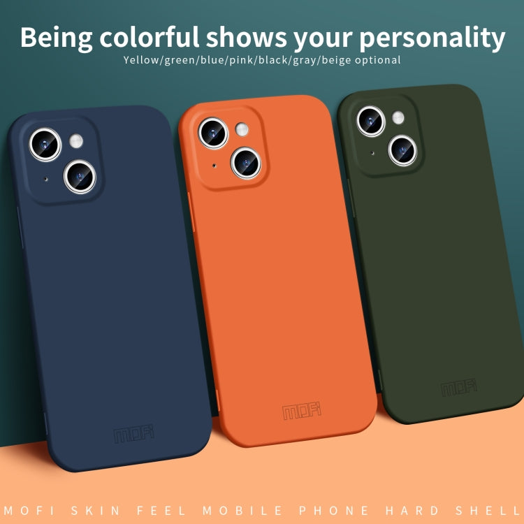 For iPhone 14 MOFI Qin Series Skin Feel All-inclusive PC Phone Case(Beige) - iPhone 14 Cases by MOFI | Online Shopping South Africa | PMC TechLife | Buy Now Pay Later Mobicred