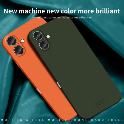 For iPhone 16 MOFI Qin Series Skin Feel All-inclusive PC Phone Case(Orange) - iPhone 16 Cases by MOFI | Online Shopping South Africa | PMC Jewellery | Buy Now Pay Later Mobicred