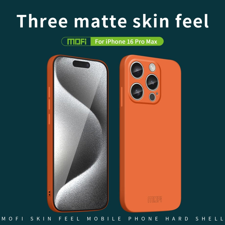 For iPhone 16 Pro Max MOFI Qin Series Skin Feel All-inclusive PC Phone Case(Green) - iPhone 16 Pro Max Cases by MOFI | Online Shopping South Africa | PMC Jewellery | Buy Now Pay Later Mobicred