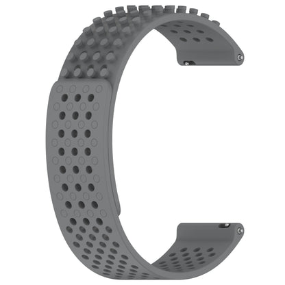 For Garmin Venu 20mm Holes Breathable 3D Dots Silicone Watch Band(Grey) - Watch Bands by PMC Jewellery | Online Shopping South Africa | PMC Jewellery