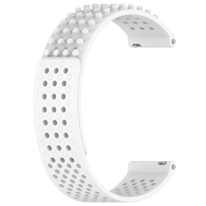 For Garmin Venu SQ 20mm Holes Breathable 3D Dots Silicone Watch Band(White) - Watch Bands by PMC Jewellery | Online Shopping South Africa | PMC Jewellery