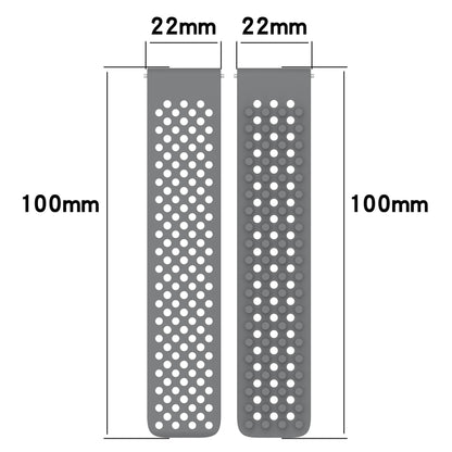 For Xiaomi Haylou RS4 LS12 22mm Holes Breathable 3D Dots Silicone Watch Band(Orange+White) - Watch Bands by PMC Jewellery | Online Shopping South Africa | PMC Jewellery