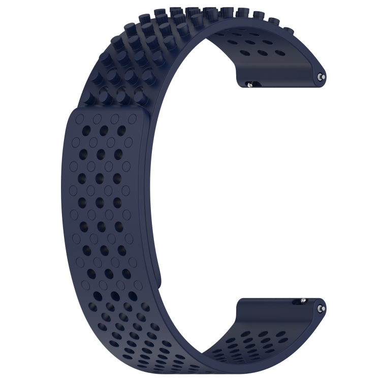 For Garmin Forerunner 265 22mm Holes Breathable 3D Dots Silicone Watch Band(Midnight Blue) - Watch Bands by PMC Jewellery | Online Shopping South Africa | PMC Jewellery