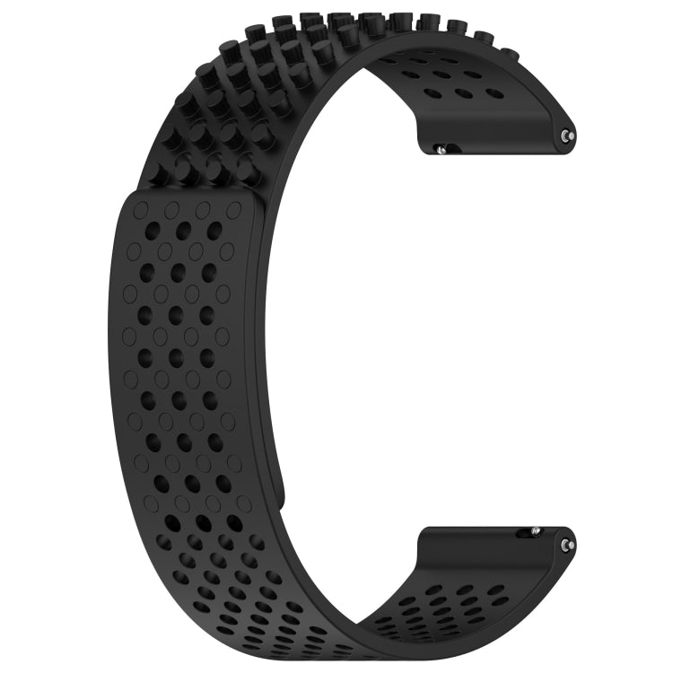 For SUUNTO 5 Peak 22mm Holes Breathable 3D Dots Silicone Watch Band(Black) -  by PMC Jewellery | Online Shopping South Africa | PMC Jewellery