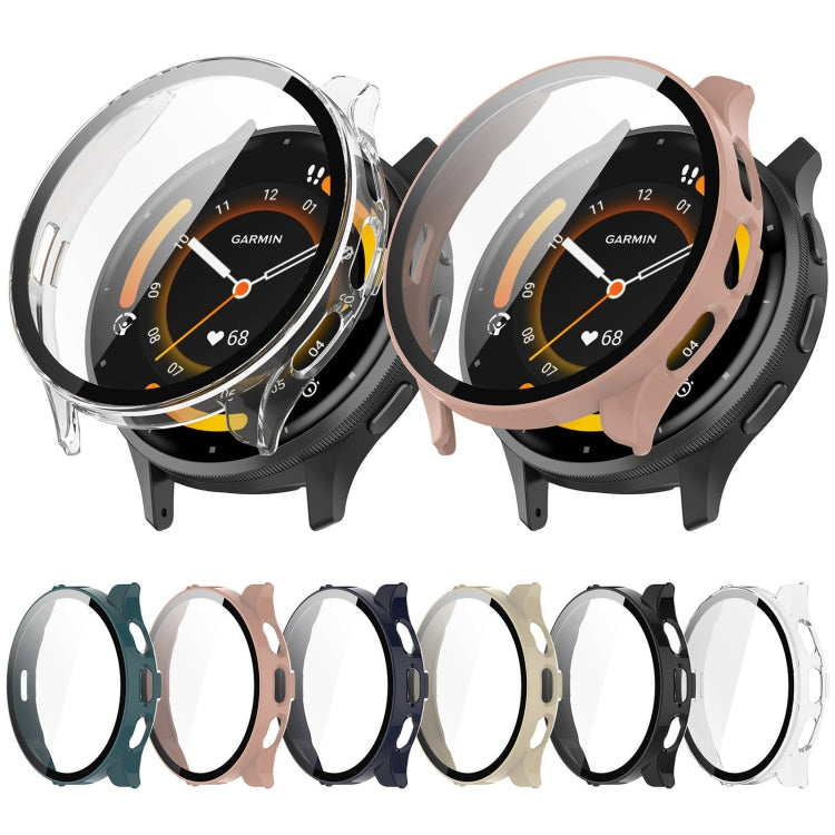For Garmin Venu 3 PC + Tempered Film Integrated Watch Protective Case(Blue) - Watch Cases by PMC TechLife | Online Shopping South Africa | PMC TechLife | Buy Now Pay Later Mobicred