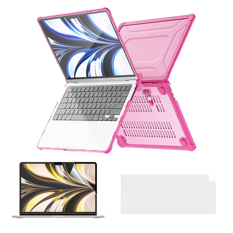 For MacBook Air 13.6 A2681 ENKAY Hat-Prince 3 in 1 Protective Bracket Case Cover Hard Shell with TPU Keyboard Film / PET Screen Protector, Version:US(Pink) - MacBook Air Cases by ENKAY | Online Shopping South Africa | PMC Jewellery | Buy Now Pay Later Mobicred