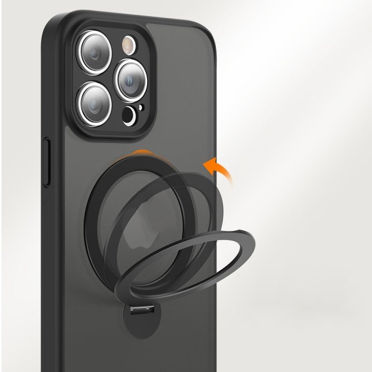 For iPhone 15 Pro Max 360 Magsafe Ring Holder TPU Hybrid PC Phone Case(White) - iPhone 15 Pro Max Cases by PMC TechLife | Online Shopping South Africa | PMC TechLife