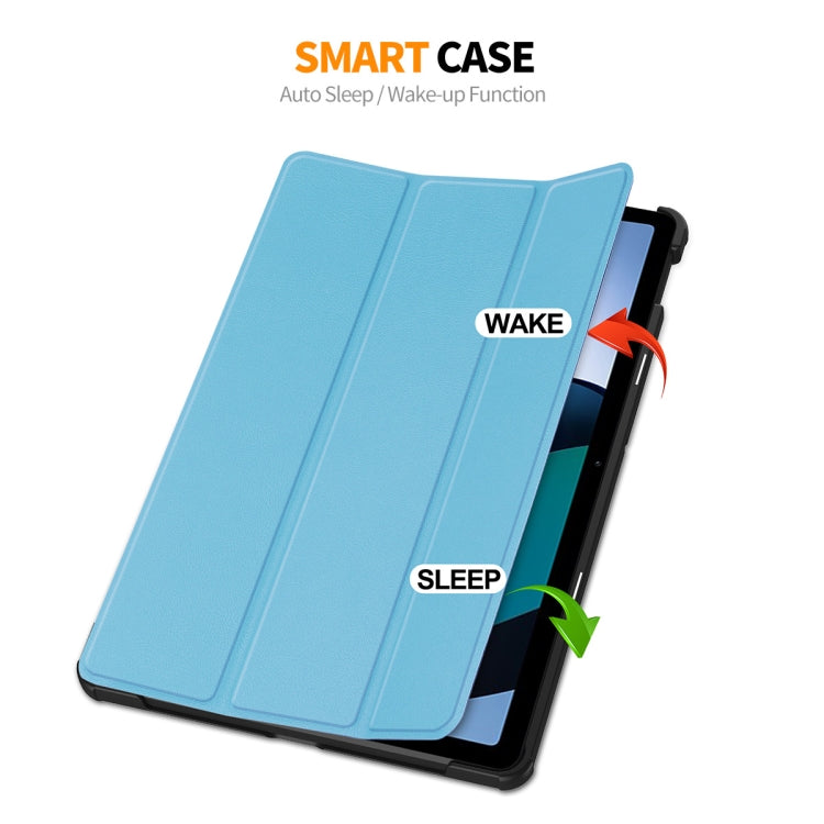 For Redmi Pad SE 11.0 ENKAY Tri-fold Custer Texture Leather Smart Tablet Case(Purple) - free shipping - PMc TechLife - Order now!