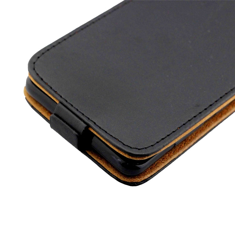 For iPhone 16e Vertical Flip Leather Phone Case with Card Slot(Black) - iPhone 16e Cases by PMC TechLife | Online Shopping South Africa | PMC TechLife | Buy Now Pay Later Mobicred