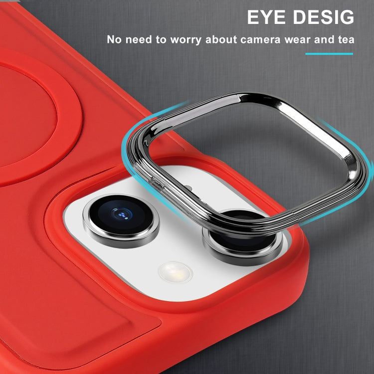 For iPhone 15 Plus Imitation Liquid Skin Feel Plating Magsafe Phone Case(Red) - iPhone 15 Plus Cases by PMC Jewellery | Online Shopping South Africa | PMC Jewellery