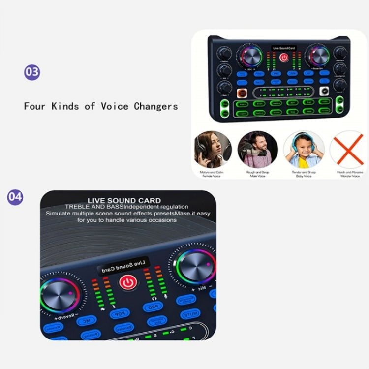 X60 Sound Card Console Desk System Sound Card Mixer - Live Sound Effects Processors by PMC Jewellery | Online Shopping South Africa | PMC Jewellery | Buy Now Pay Later Mobicred