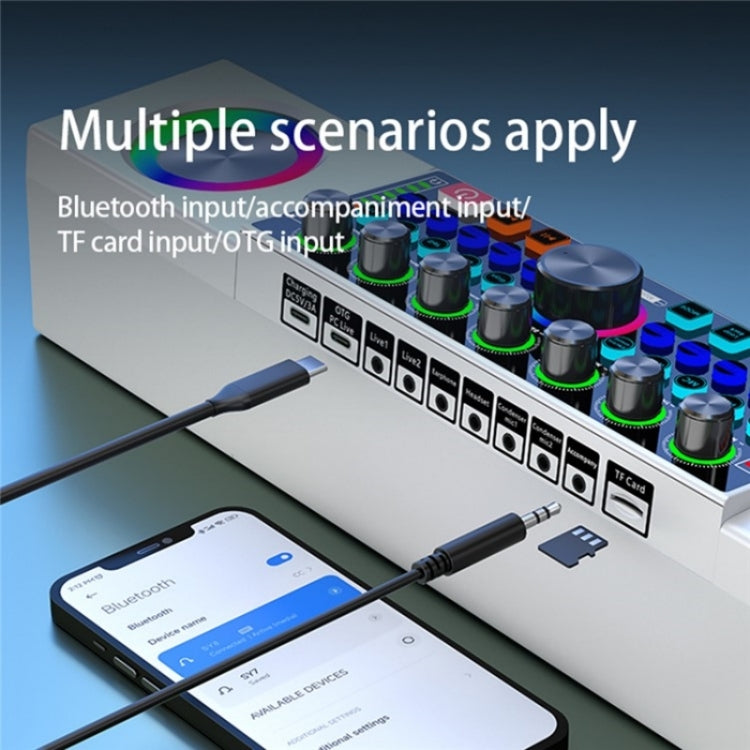 SY8 Live Sound Card All-in-one Machine Speaker Stereo Subwoofer With Mic(White) - Live Sound Effects Processors by PMC TechLife | Online Shopping South Africa | PMC TechLife | Buy Now Pay Later Mobicred