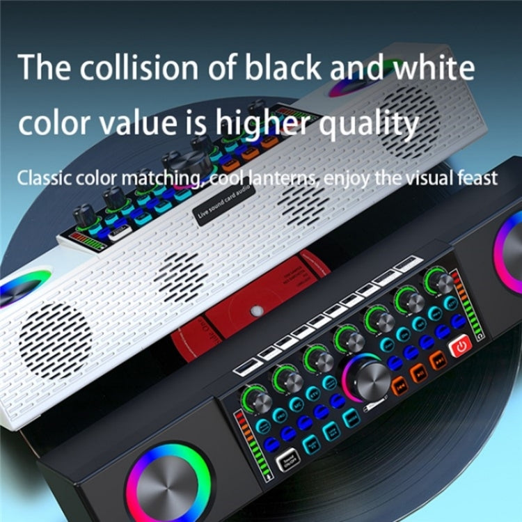 SY8 Live Sound Card All-in-one Machine Speaker Stereo Subwoofer With Mic(White) - Live Sound Effects Processors by PMC TechLife | Online Shopping South Africa | PMC TechLife | Buy Now Pay Later Mobicred