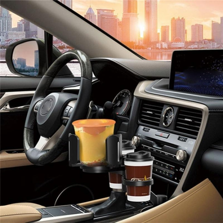 D03 For Drink Bottle Snack Car Cup Holder Expander Adjustable Dual Round Car Cup Holder - Car Drink Holders by PMC Jewellery | Online Shopping South Africa | PMC Jewellery | Buy Now Pay Later Mobicred