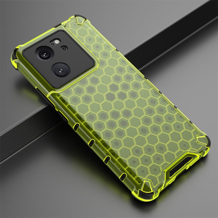 For Xiaomi 13T Shockproof Honeycomb Phone Case(Green) - Xiaomi Cases by PMC Jewellery | Online Shopping South Africa | PMC Jewellery | Buy Now Pay Later Mobicred