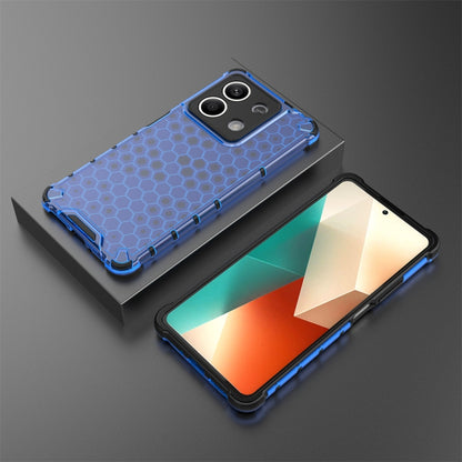 For Redmi Note 13 Shockproof Honeycomb Phone Case(Blue) - Note 13 Cases by PMC Jewellery | Online Shopping South Africa | PMC Jewellery | Buy Now Pay Later Mobicred