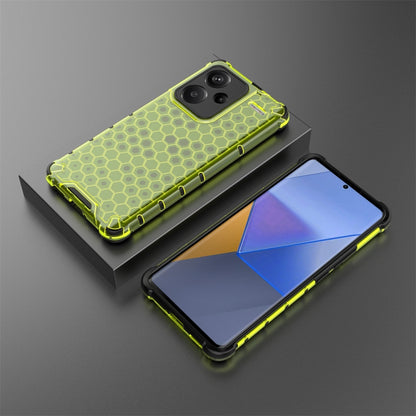 For Redmi Note 13 Pro+ Shockproof Honeycomb Phone Case(Green) - Note 13 Pro+ Cases by PMC Jewellery | Online Shopping South Africa | PMC Jewellery | Buy Now Pay Later Mobicred