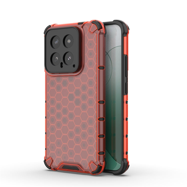 For Xiaomi 14 Shockproof Honeycomb Phone Case(Red) - free shipping - PMC TechLife - Order now!