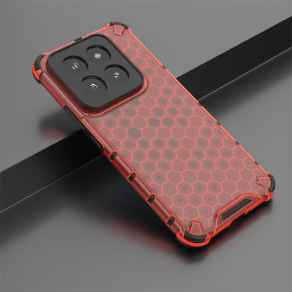 For Xiaomi 14 Pro Shockproof Honeycomb Phone Case(Red) - 14 Pro Cases by PMC Jewellery | Online Shopping South Africa | PMC Jewellery | Buy Now Pay Later Mobicred