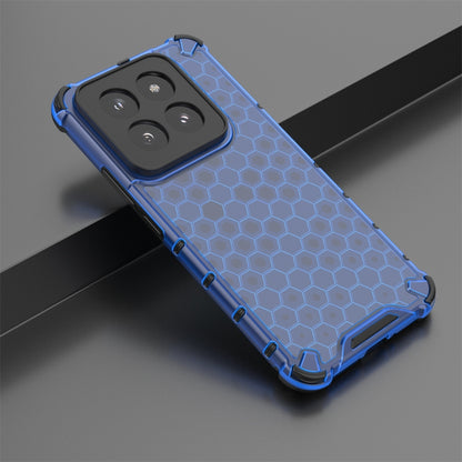 For Xiaomi 14 Pro Shockproof Honeycomb Phone Case(Blue) - 14 Pro Cases by PMC Jewellery | Online Shopping South Africa | PMC Jewellery | Buy Now Pay Later Mobicred