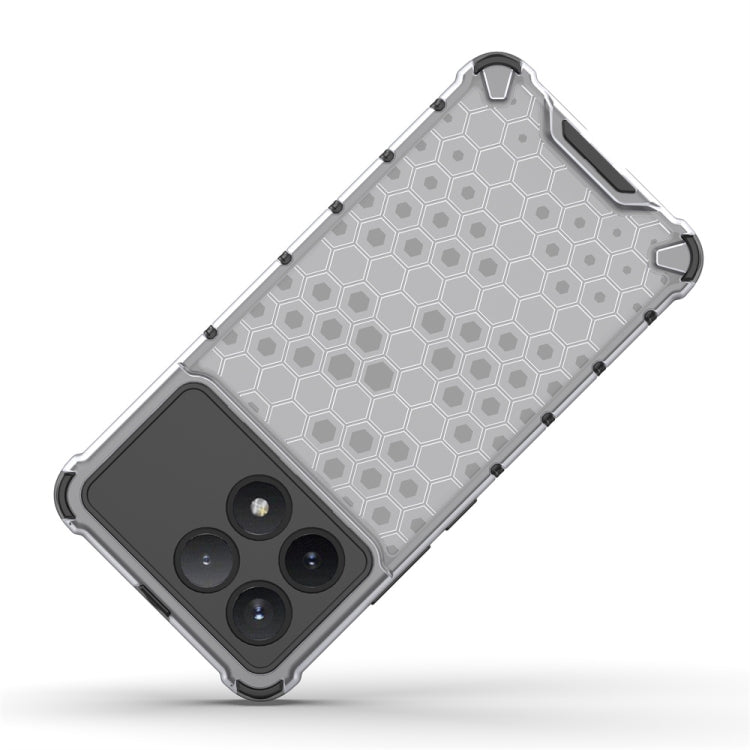 For Redmi K70 Shockproof Honeycomb Phone Case(White) - Xiaomi Cases by PMC TechLife | Online Shopping South Africa | PMC TechLife | Buy Now Pay Later Mobicred