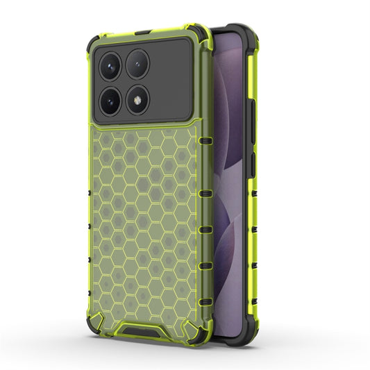 For Redmi K70 Pro Shockproof Honeycomb Phone Case(Green) - K70 Pro Cases by PMC Jewellery | Online Shopping South Africa | PMC Jewellery | Buy Now Pay Later Mobicred