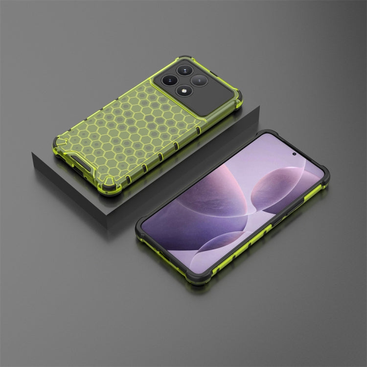 For Redmi K70 Pro Shockproof Honeycomb Phone Case(Green) - K70 Pro Cases by PMC Jewellery | Online Shopping South Africa | PMC Jewellery | Buy Now Pay Later Mobicred