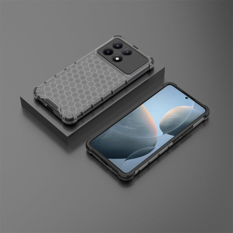 For Redmi K70E Shockproof Honeycomb Phone Case(Black) - K70E Cases by PMC Jewellery | Online Shopping South Africa | PMC Jewellery | Buy Now Pay Later Mobicred