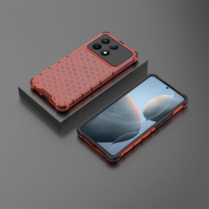 For Redmi K70E Shockproof Honeycomb Phone Case(Red) - K70E Cases by PMC Jewellery | Online Shopping South Africa | PMC Jewellery | Buy Now Pay Later Mobicred