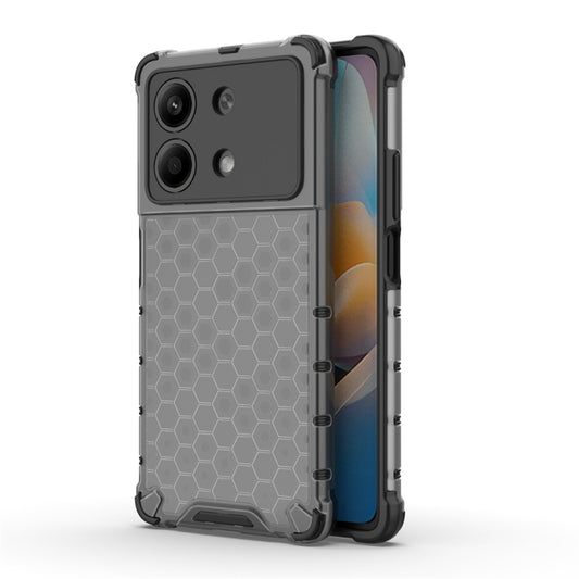 For Redmi Note 13R Pro Shockproof Honeycomb Phone Case(Black) - Xiaomi Cases by PMC Jewellery | Online Shopping South Africa | PMC Jewellery | Buy Now Pay Later Mobicred