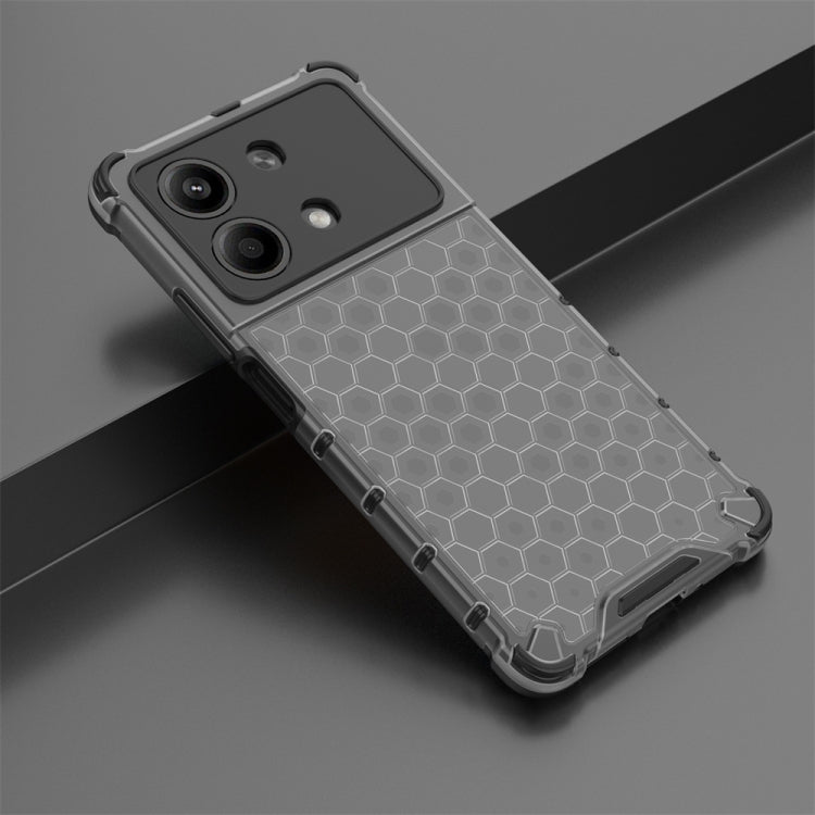 For Redmi Note 13R Pro Shockproof Honeycomb Phone Case(Black) - Xiaomi Cases by PMC Jewellery | Online Shopping South Africa | PMC Jewellery | Buy Now Pay Later Mobicred