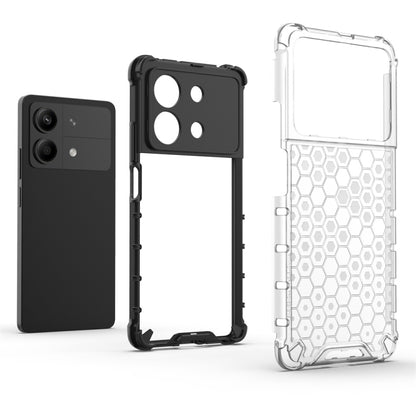 For Redmi Note 13R Pro Shockproof Honeycomb Phone Case(Black) - Xiaomi Cases by PMC Jewellery | Online Shopping South Africa | PMC Jewellery | Buy Now Pay Later Mobicred