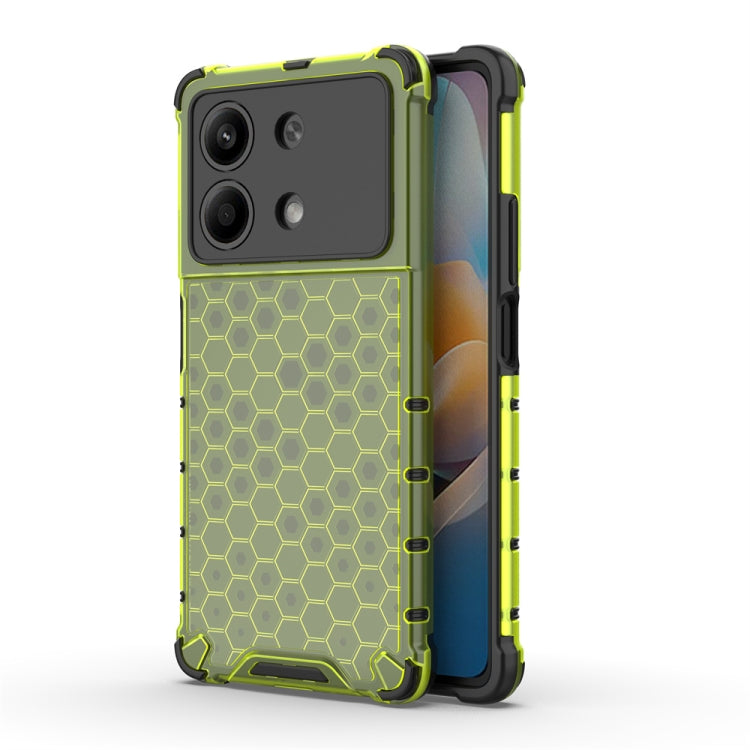 For Redmi Note 13R Pro Shockproof Honeycomb Phone Case(Green) - Xiaomi Cases by PMC Jewellery | Online Shopping South Africa | PMC Jewellery | Buy Now Pay Later Mobicred