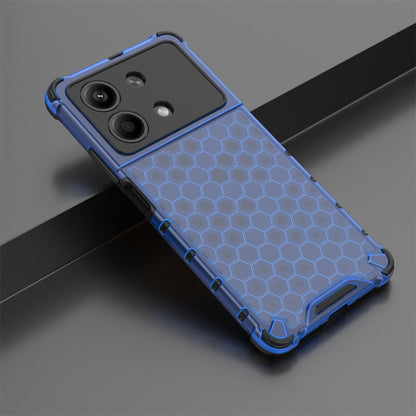 For Redmi Note 13R Pro Shockproof Honeycomb Phone Case(Blue) - Xiaomi Cases by PMC Jewellery | Online Shopping South Africa | PMC Jewellery | Buy Now Pay Later Mobicred