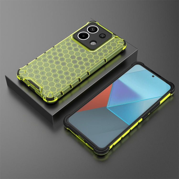 For Xiaomi Poco X6 Shockproof Honeycomb Phone Case(Green) - Xiaomi Cases by PMC Jewellery | Online Shopping South Africa | PMC Jewellery | Buy Now Pay Later Mobicred