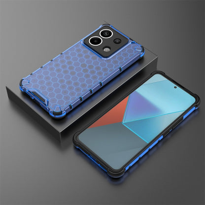 For Xiaomi Poco X6 Shockproof Honeycomb Phone Case(Blue) - Xiaomi Cases by PMC Jewellery | Online Shopping South Africa | PMC Jewellery | Buy Now Pay Later Mobicred