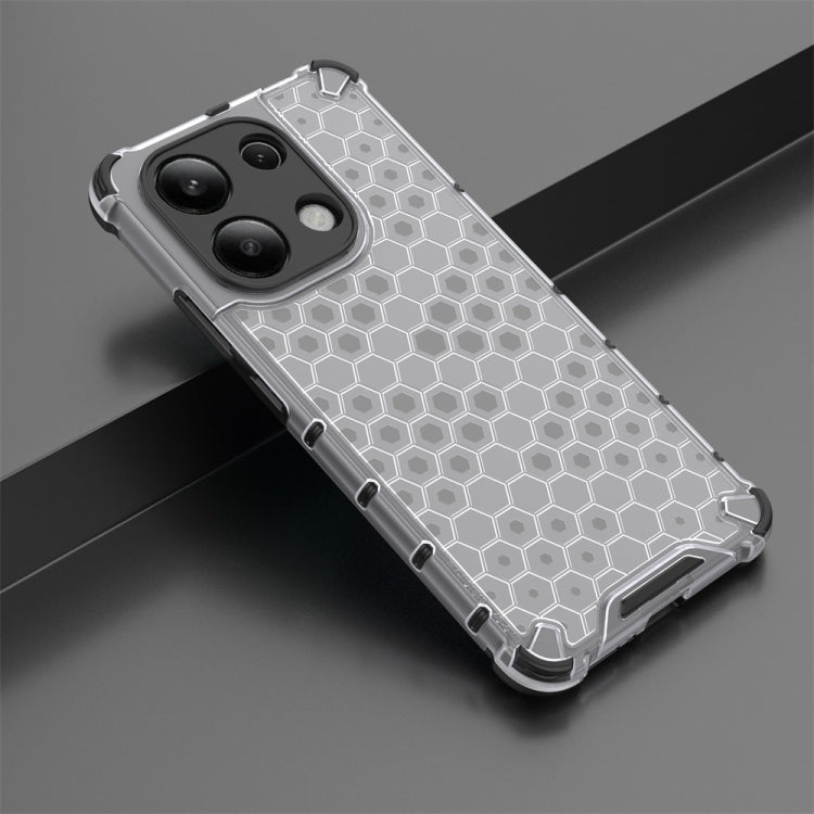 For Redmi Note 13 4G Global Shockproof Honeycomb Phone Case(White) - Xiaomi Cases by PMC Jewellery | Online Shopping South Africa | PMC Jewellery | Buy Now Pay Later Mobicred