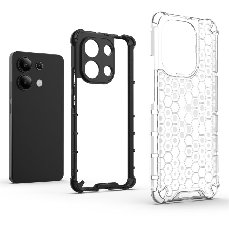 For Redmi Note 13 4G Global Shockproof Honeycomb Phone Case(White) - Xiaomi Cases by PMC Jewellery | Online Shopping South Africa | PMC Jewellery | Buy Now Pay Later Mobicred