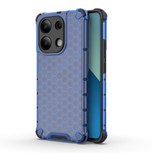 For Redmi Note 13 4G Global Shockproof Honeycomb Phone Case(Blue) - Xiaomi Cases by PMC Jewellery | Online Shopping South Africa | PMC Jewellery | Buy Now Pay Later Mobicred