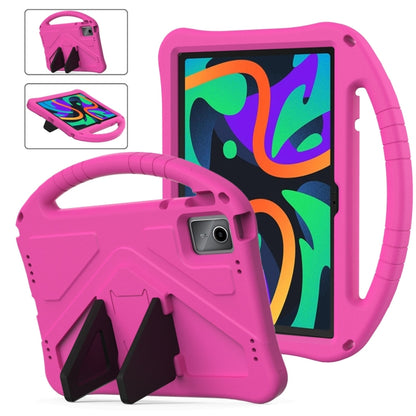 For Lenovo Tab M11 /Xiaoxin Pad 11 2024 EVA Shockproof Tablet Case with Holder(Rose Red) - Lenovo by PMC Jewellery | Online Shopping South Africa | PMC Jewellery | Buy Now Pay Later Mobicred