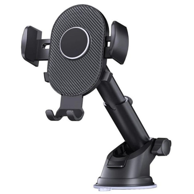 D40+105+K5 Carbon Fiber Texture Car Suction Cup Telescopic Arm Phone Holder Windshield Dashboard - Car Holders by PMC Jewellery | Online Shopping South Africa | PMC Jewellery | Buy Now Pay Later Mobicred