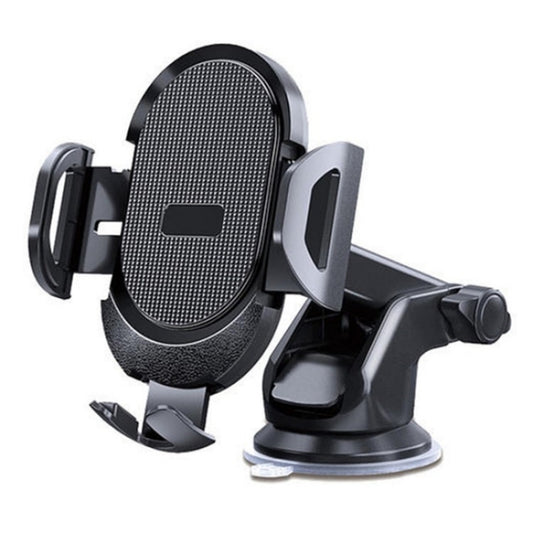 D33 With Air Vent Clip Suction Cup Base Gravity Sensing Car Phone Holder Bracket(Black) - Car Holders by PMC Jewellery | Online Shopping South Africa | PMC Jewellery | Buy Now Pay Later Mobicred